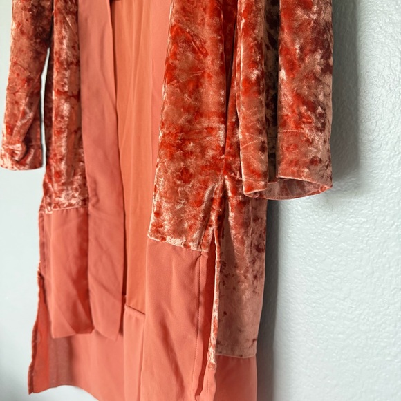 Rust Velvet Open-Front Women's Topper - Picture 5 of 8